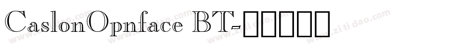 CaslonOpnface BT字体转换